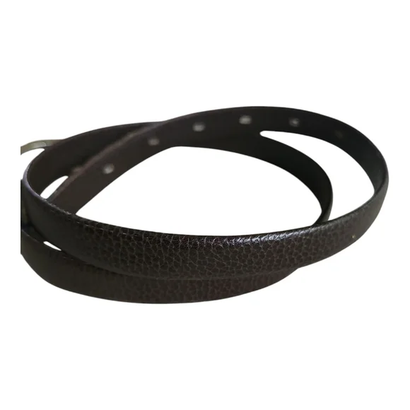 Vintage Brown Leather Wrap Belt with Horse Head Buckle – Cinturones Finos T-77-2 - Picture 7 of 9